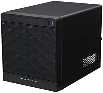 An internal view of the case showing the motherboard tray and drive cages