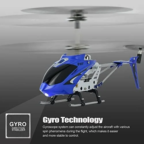 Cheerwing S107G hovering above a living room floor during testing