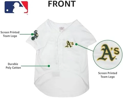 The Official MLB Oakland Athletics Pet Jersey for Dogs & Cats compared in context