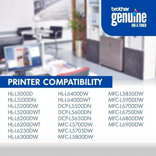 Another view of the Brother Genuine High Yield Toner Cartridge, TN850, Replacement Black Toner