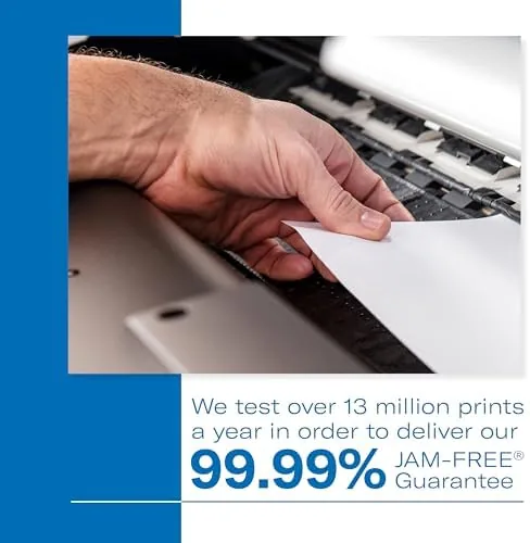 Stack of printed documents coming out of an inkjet printer