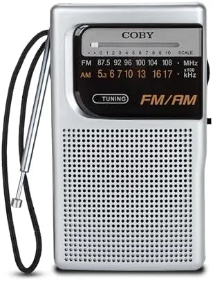 Overview of the Coby Portable AM/FM Radio ,  Retro Battery Operated Pocket Radio