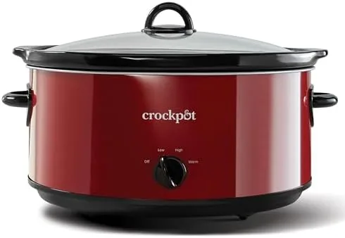 Thermometer checking the temperature of food in the slow cooker