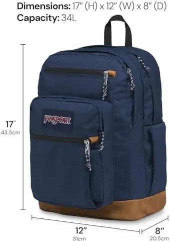 Close view of the padded rear laptop compartment on the JanSport Cool