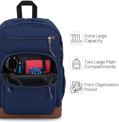 Side view of the JanSport Cool Backpack showing the water bottle pocket