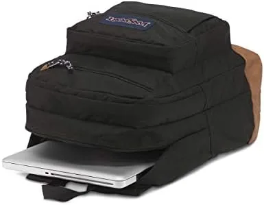 The JanSport Cool Backpack packed with a laptop and notebooks ready for campus