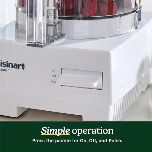 Test kitchen scene with the food processor and prepared ingredients