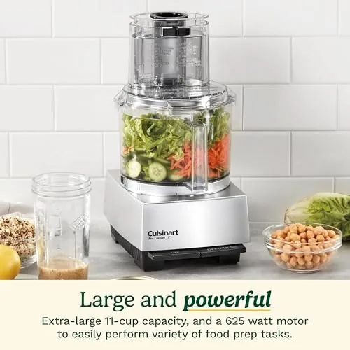 Side by side comparison of Cuisinart processor sizes