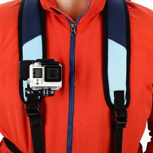 Close look at the Backpack Strap Hat Clip Mount Compatible with GoPro | for build quality