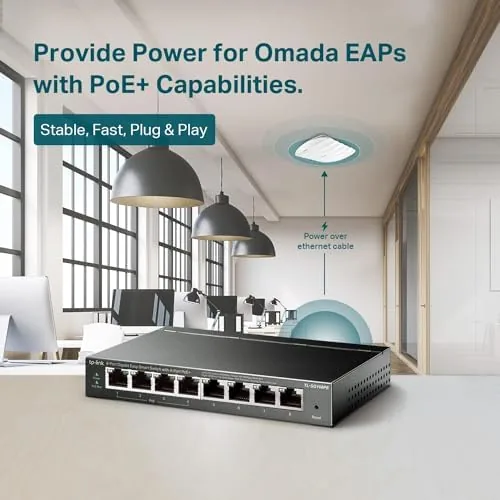 The TP-Link TL-SG108PE V3 | 8 Port Gigabit PoE Switch | in real use