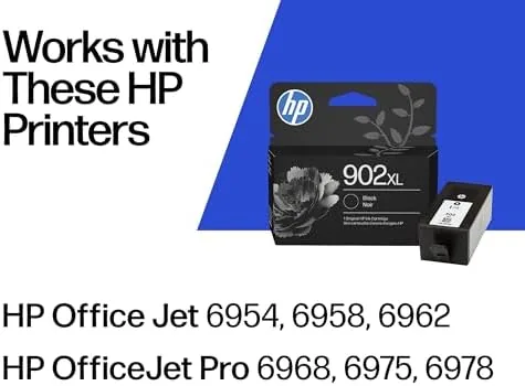 Close look at the HP 902XL Black High-Yield Ink Cartridge | Works with OfficeJet build quality