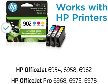 Close look at the HP 902 Cyan, Magenta, Yellow Ink Cartridges | Works with build quality
