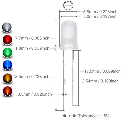 The CHANZON 6 Colors 5mm LED Diode Emitting Lights Assortment Kit in real use