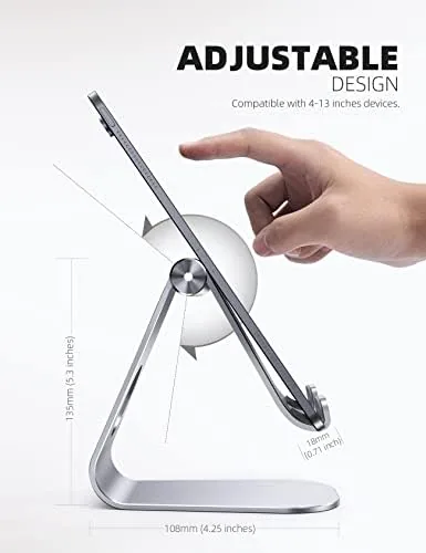 Another view of the Lamicall iPad Stand Adjustable Tablet Holder, Sturdy Aluminum, Multi-Angle |