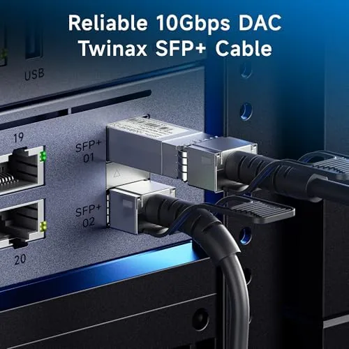 Close look at the Cable Matters 10Gbps DAC Twinax SFP+ Cable, 0.5m/1.6ft | 10GBASE-CU build quality