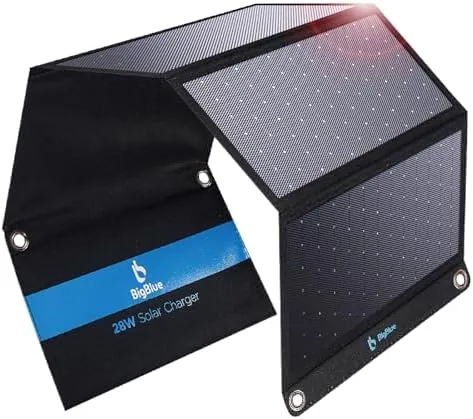 Overview of the BigBlue 28W High-Efficiency Solar Panel Charger with Dual USB-C and