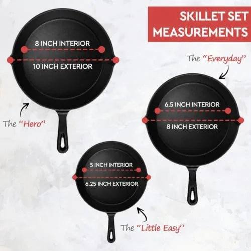 An egg sizzling in the 8 inch cast iron skillet