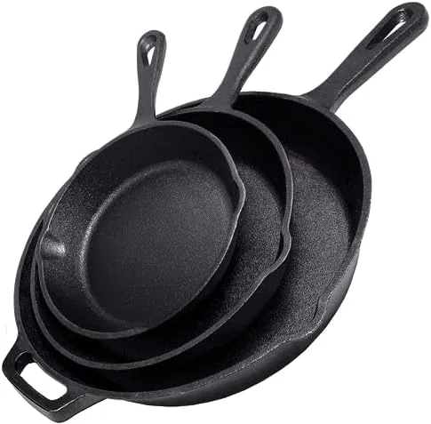 Skillet pizza cooking in the 6.25 inch pan on a stovetop