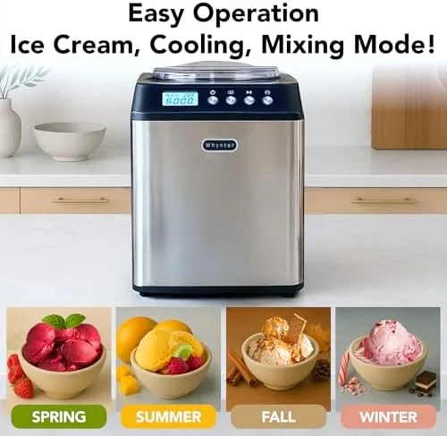 The Whynter Ice Cream Maker Machine Automatic 2.1 Qt. Upright with in real use