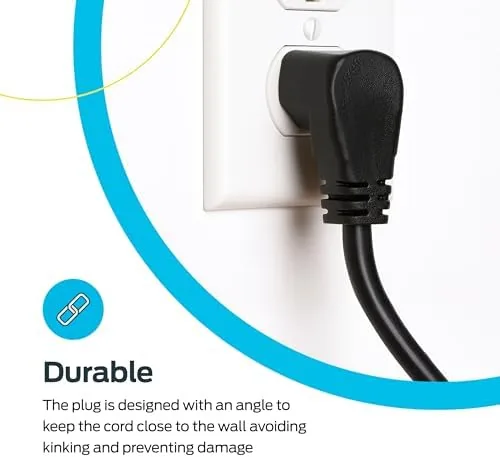 Electric range plugged into a wall outlet with the Eastman cord