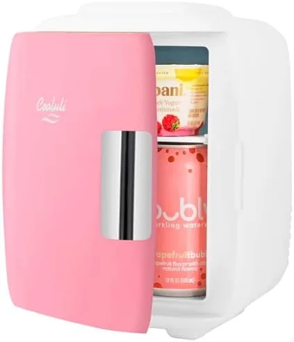 The pink Cooluli with the door open showing the interior cavity