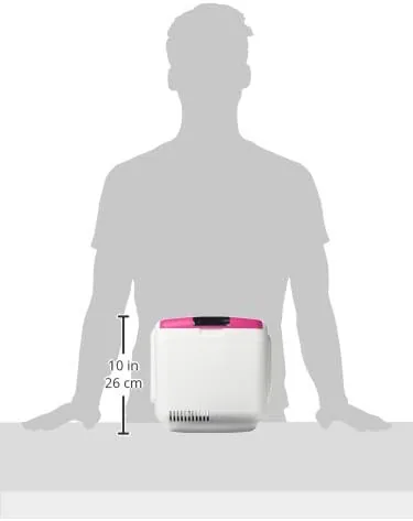 A chilled face roller being used next to the Cooluli fridge