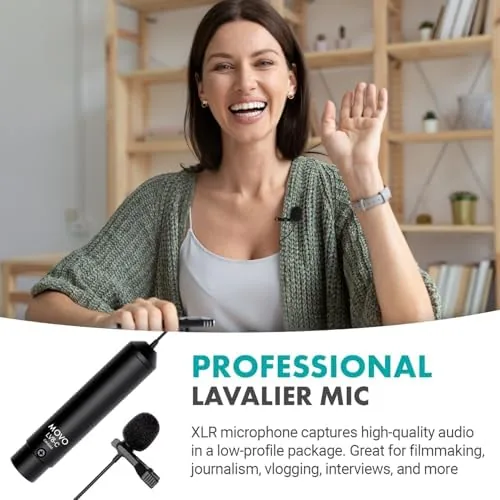 Close look at the Movo LV8-C Broadcast-Quality XLR Lavalier Cardioid Condenser Wired Microphone with build quality