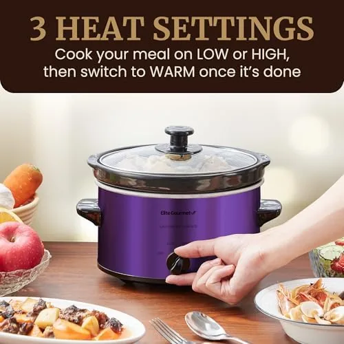 The oval ceramic crock lifted out of the purple Maxi-Matic housing