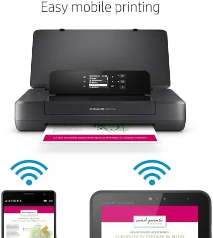 The HP OfficeJet 200 Wireless Mobile Printer - Black, Battery Included (CZ993A) compared in context