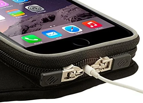 The Entropy E8 armband on a wrist showing the adjustable strap and reflective trim