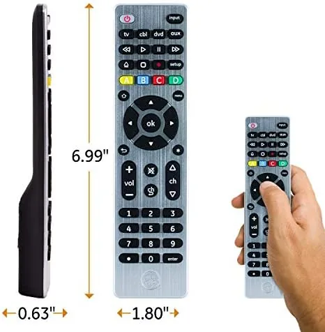 Another view of the GE Universal Remote Control for Samsung LG RokuTV Vizio Sony