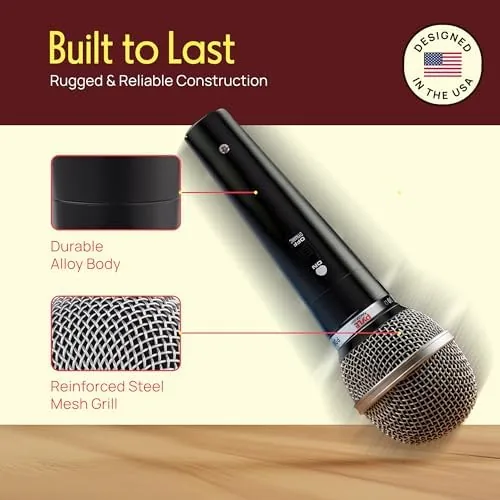 Another view of the Pyle 3 Piece Professional Dynamic Microphone Kit Cardioid Unidirectional Vocal