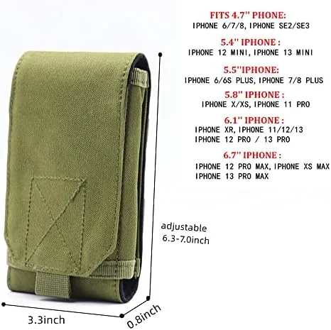 Close look at the Universal Tactical MOLLE Holster Army Mobile Phone Belt Pouch EDC build quality
