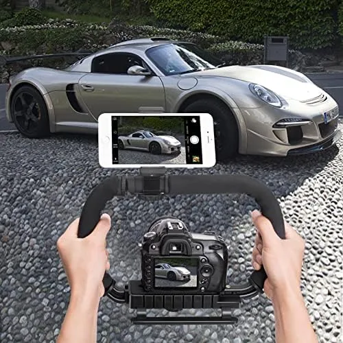 Another view of the 3-Shoe DSLR/Action Camera/Camcorder/Phone Stabilizer Expansion Cage Mount | Moviemaking Holder
