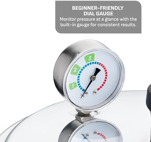 Comparison of the large canner and a smaller pressure cooker