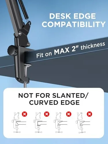 The InnoGear Boom Arm Microphone Mic Stand for Blue Yeti Fifine compared in context