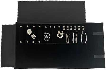 Testing the UnionPlus Travel Jewelry Roll Organizer, Black | Soft Velvet Jewelry over two weeks