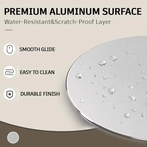 Another view of the ProElife Aluminum Metal Mouse Pad Mice Mat 8.66 in (Round