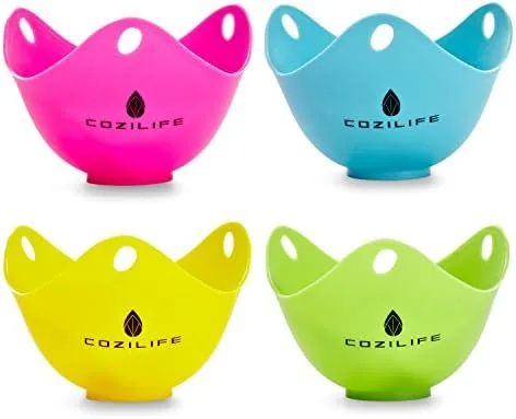 COZILIFE silicone egg poaching cups in the original kraft box