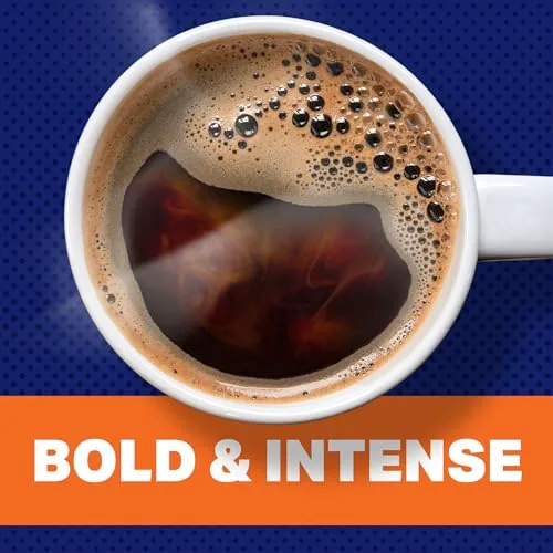 French press brewing with the dark roast coffee
