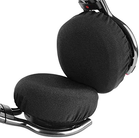 The Geekria 2 Pairs Flex Fabric Headphones Ear Covers - Product in real use