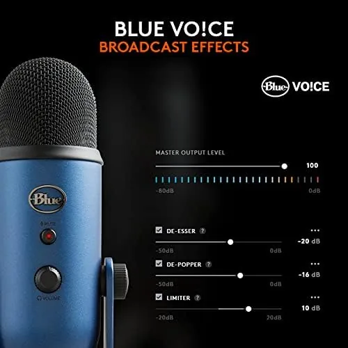 Recording a podcast with the Blue Yeti on a desk