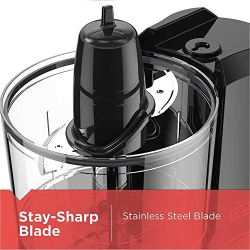 Comparison shot of a compact chopper, a full food processor, and a hand chopper