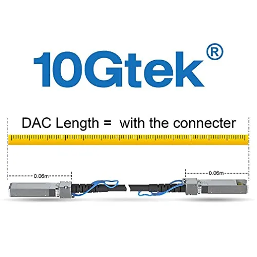 Another view of the 10Gtek SFP+ DAC Twinax Cable, 10G SFP+ to SFP+ Direct