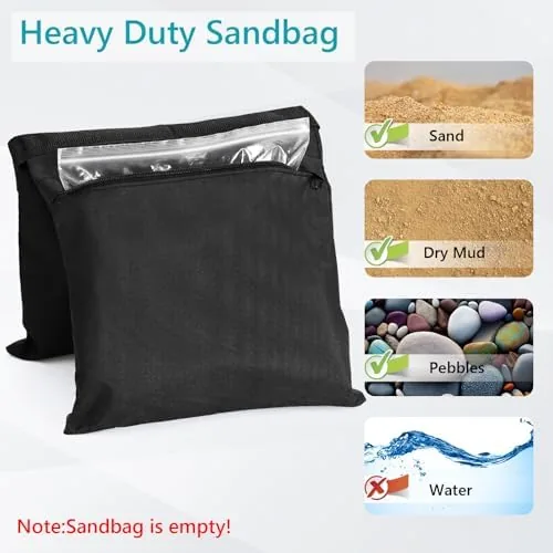 Another view of the ABCCANOPY Photography Sandbag for Video Stand 4 Packs,Black(No Sand) |