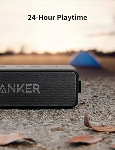 Soundcore 2 being rinsed with water to test its IPX7 waterproofing