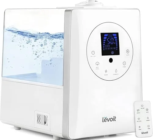 Levoit Humidifiers for Bedroom Large Room Home, Warm and Cool Mist, White | 6L Review: Tested and Rated