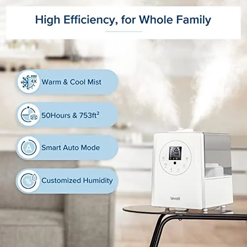 Close look at the Levoit Humidifiers for Bedroom Large Room Home, Warm and Cool build quality