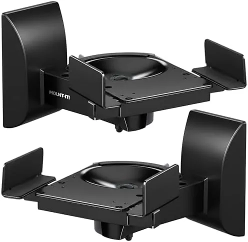 Mount-It! Bookshelf Speaker Wall Mount, Pair of Universal Side Clamping Speaker Shelf Wall Mounting Review: Tested and Rated