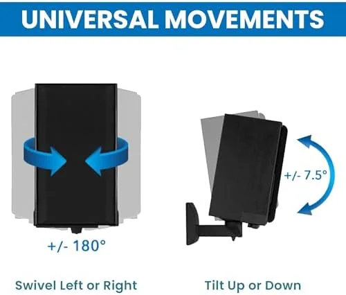 The Mount-It! Bookshelf Speaker Wall Mount, Pair of Universal Side Clamping in real use